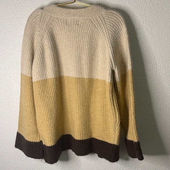 LUSH- Elegant Open Front Cardigan Sweater- Banana Cream colorway- Small - Picture 5 of 6